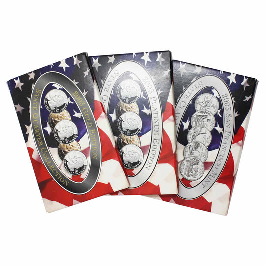 Lot of 3x 2003 USA P, D & S State Quarter Collection
