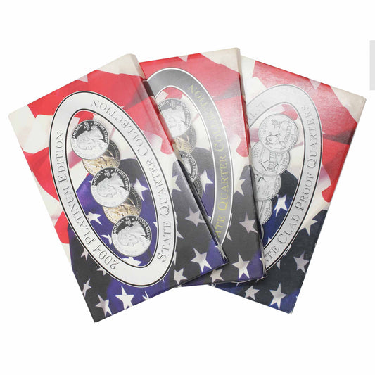 Lot of 3x 2004 USA P, D & S State Quarter Collection
