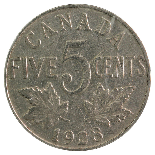 1928 Canada 10-Cents VG-F (VG10) Scratched, Cleaned or Impaired