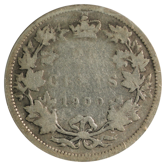 1900 Canada 25-Cents G-VG (G6) Scratched, Cleaned or Impaired