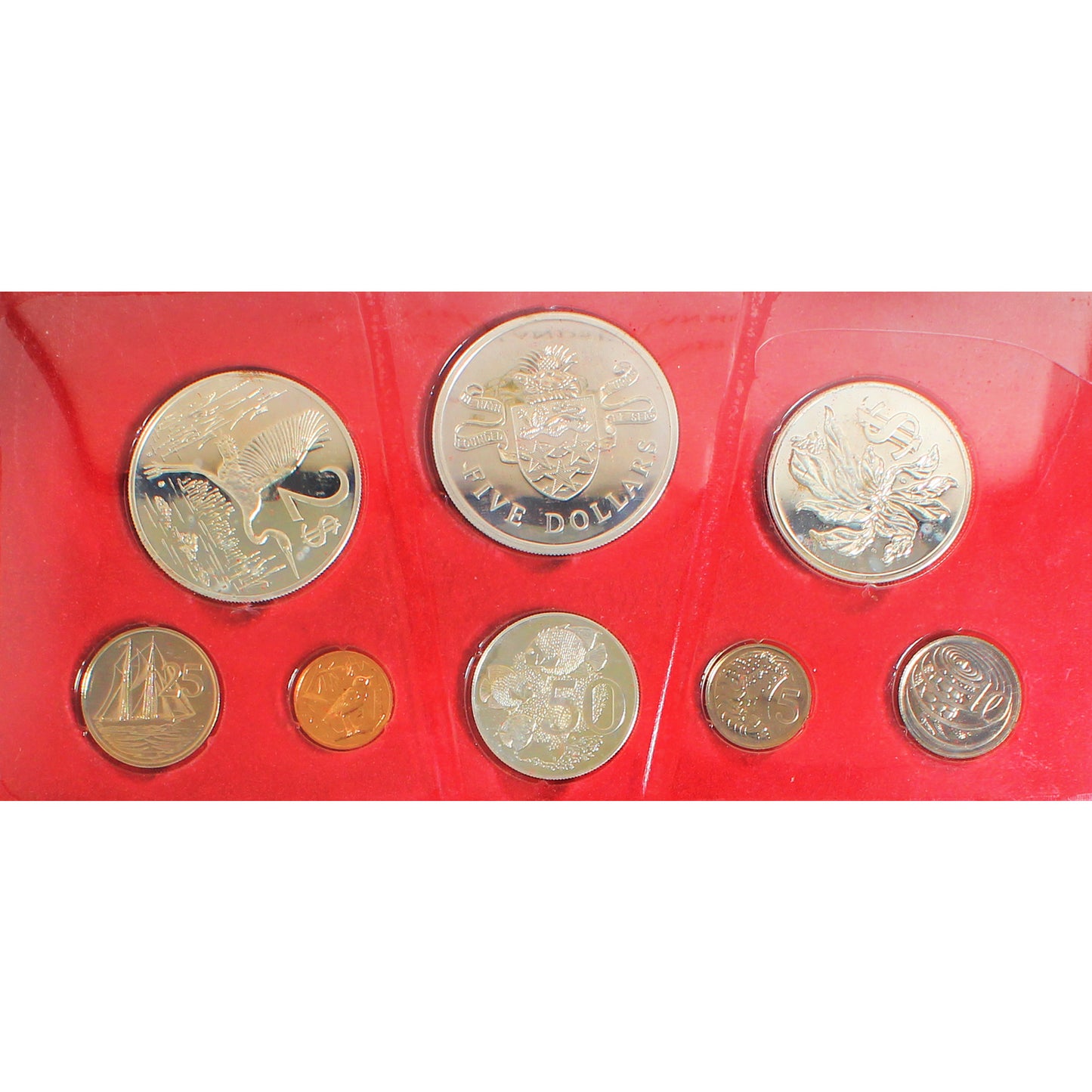 1973 Cayman Islands 8 Coin Proof Set (Impaired)