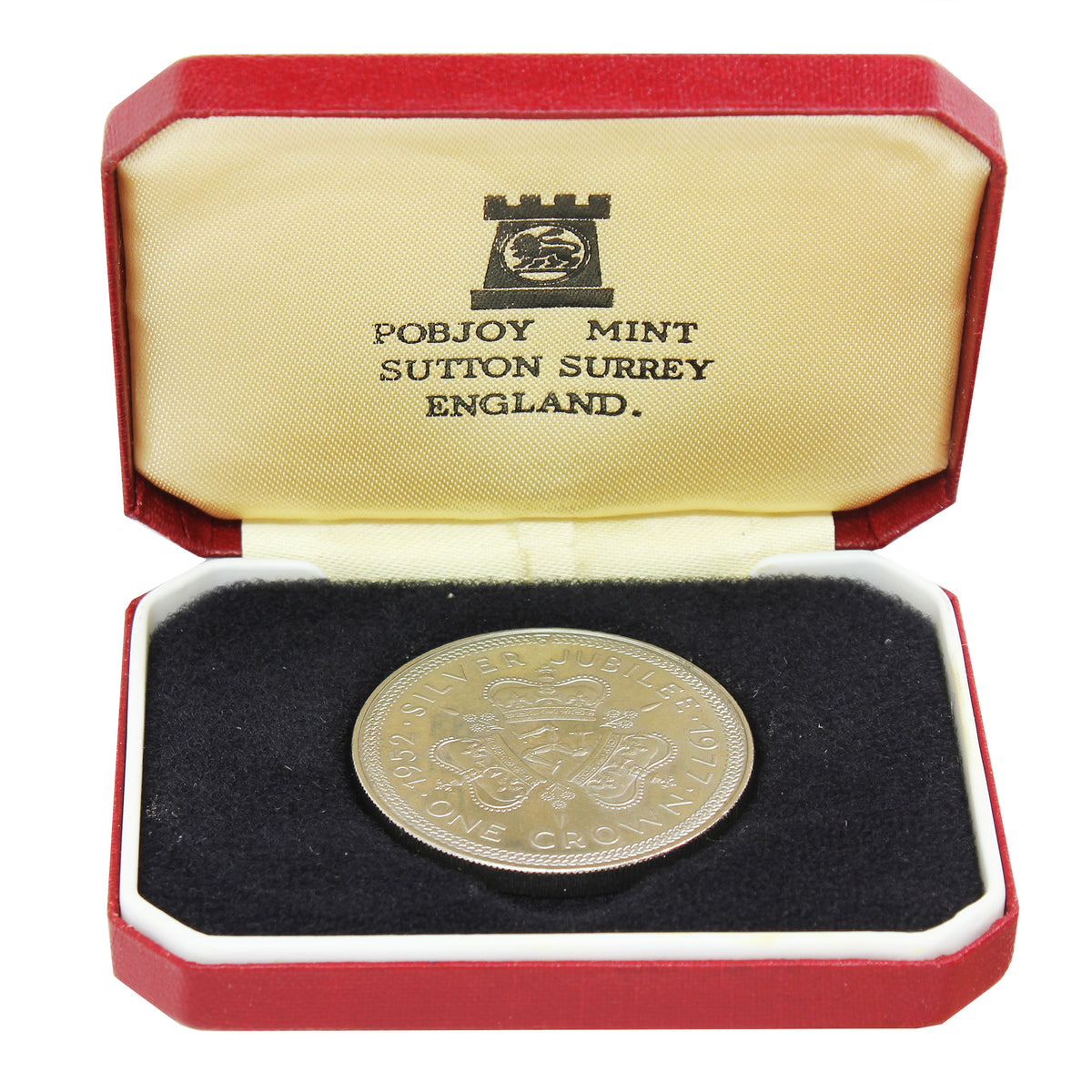 1977 Isle of Man One Crown Silver Jubilee Silver Uncirculated Coin (Impaired)
