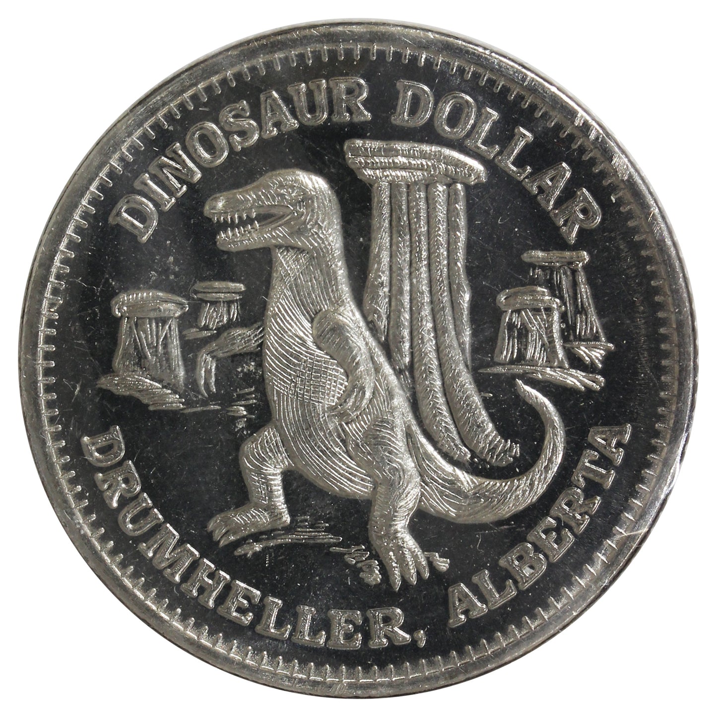 1982 Drumheller, AB, Dinosaur Dollar Trade Token: Big Country Educational Consortium