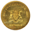 1967 Canada Centennial Ontario Mining Industry Gold Coloured Medallion