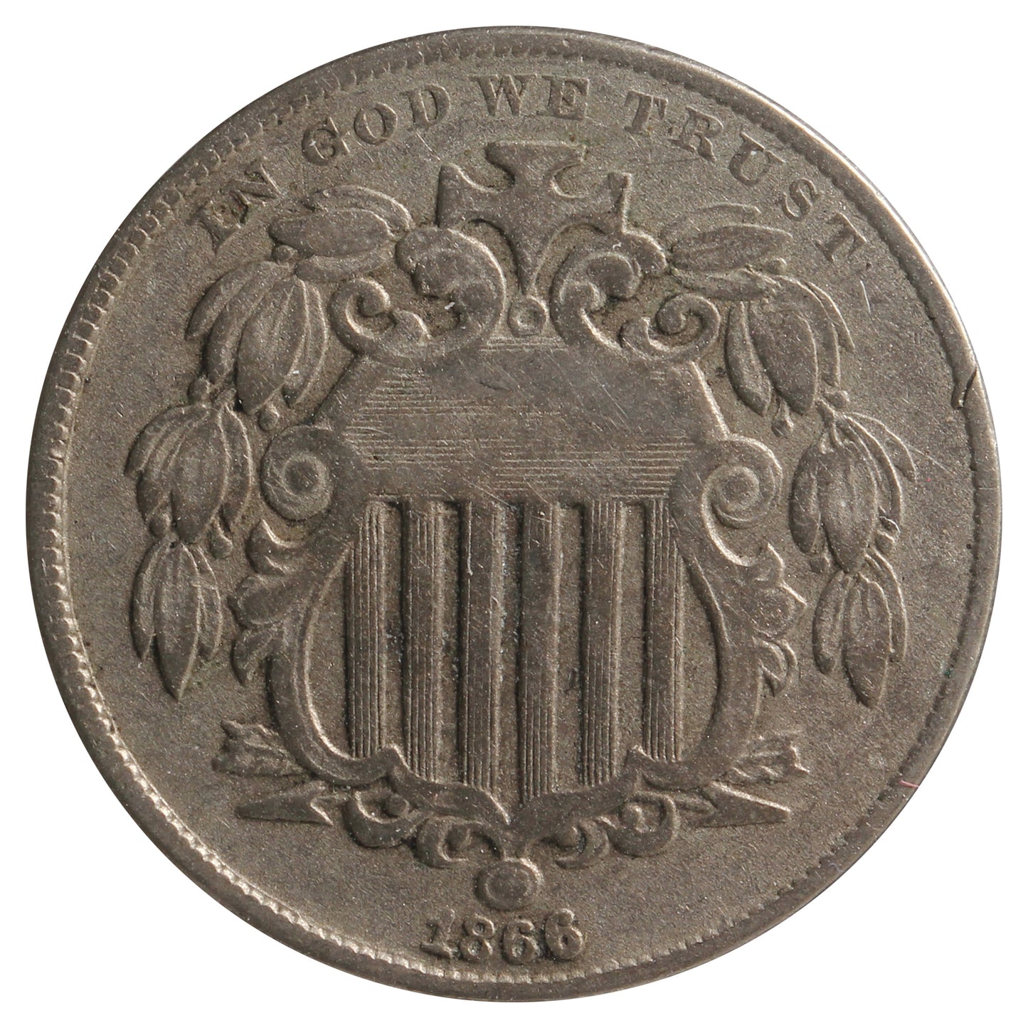1866 USA Nickel Very Good (VG-8) Impaired