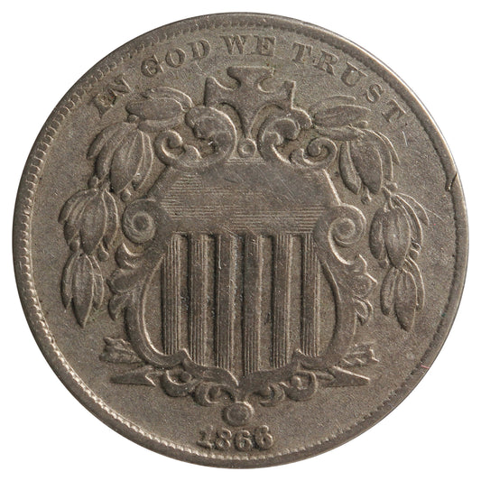 1866 USA Nickel Very Good (VG-8) Impaired