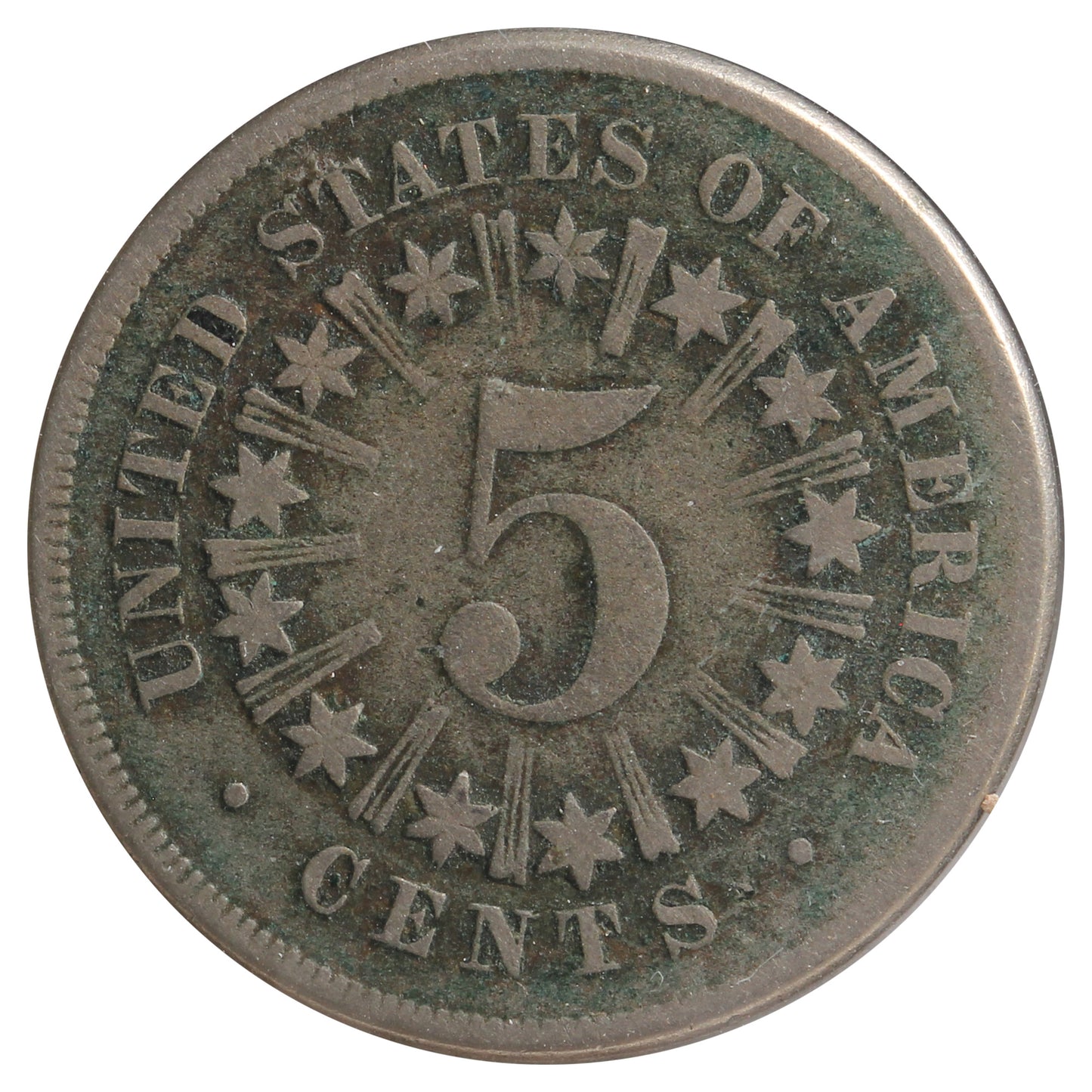 1866 USA Nickel Fine (F-12) Impaired