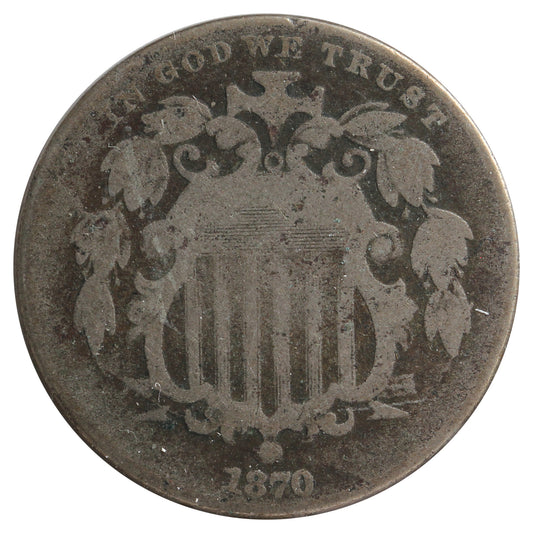 1870 USA Nickel G-VG (G-6) Impaired