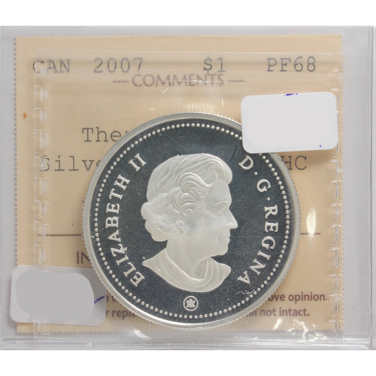 2007 Canada Thayendangea Enameled Proof Silver Dollar ICCS Certified PF68