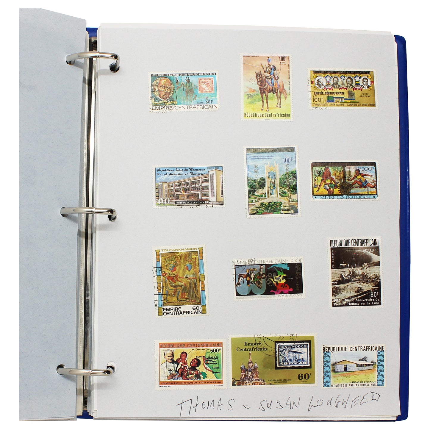 100+ World Stamps in Westburne Binder