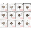 Lot of 12x 1880-1900 Canada 5-Cents, G to F-VF, 12Pcs. (Impaired)
