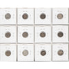 Lot of 12x 1880-1900 Canada 5-Cents, G to F-VF, 12Pcs. (Impaired)