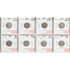 Lot of 8x 1908-1947 Newfoundland 5-Cents, VF-EF to EF-AU, 8Pcs. (Impaired)