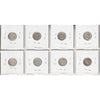 Lot of 8x 1908-1947 Newfoundland 5-Cents, VF-EF to EF-AU, 8Pcs. (Impaired)