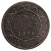 1876H Canada 1-Cent F-VF (F15) Scratched. Cleaned or Impaired