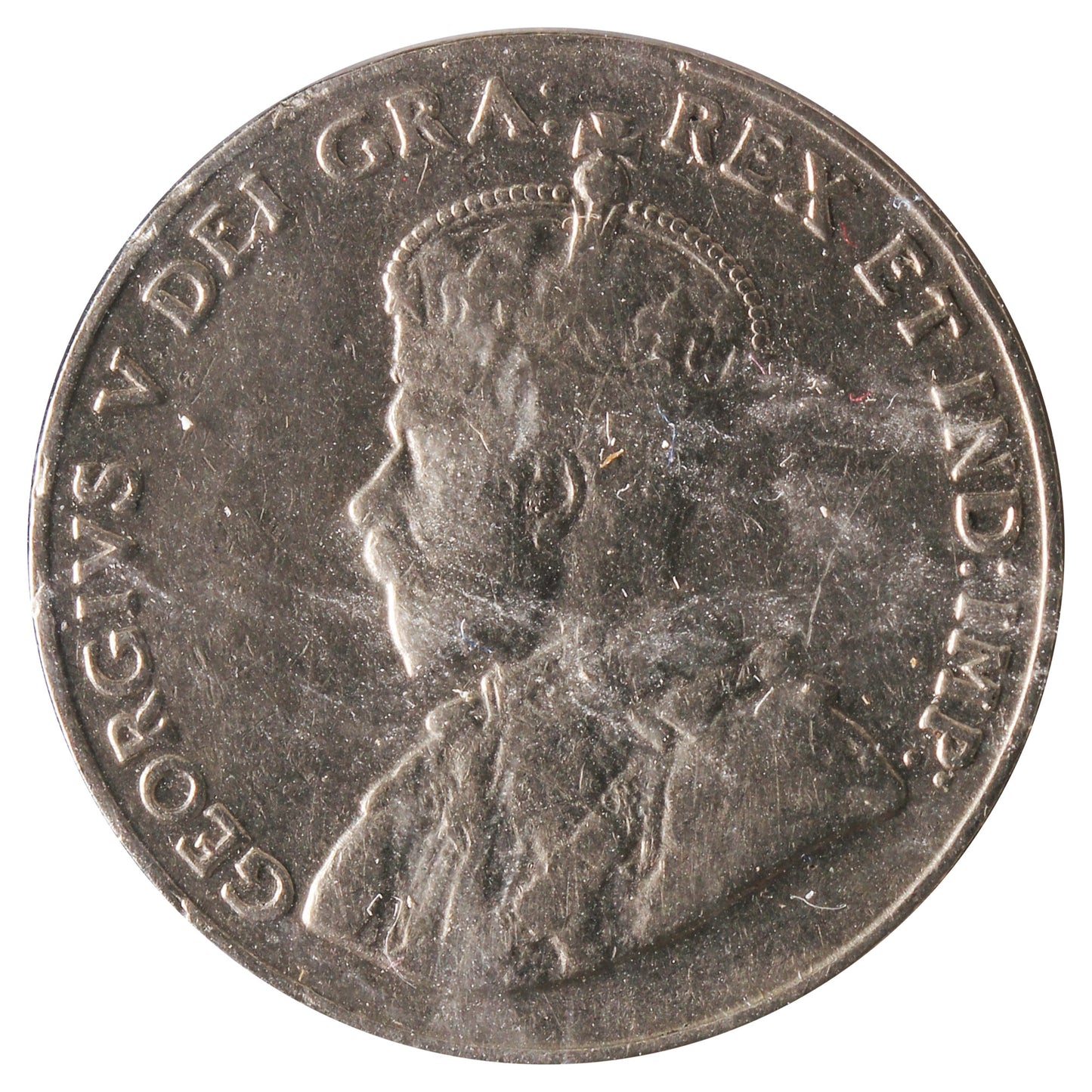 1926 Near 6 Canada 5-Cents F-VF (F15) Scratched, Cleaned or Impaired