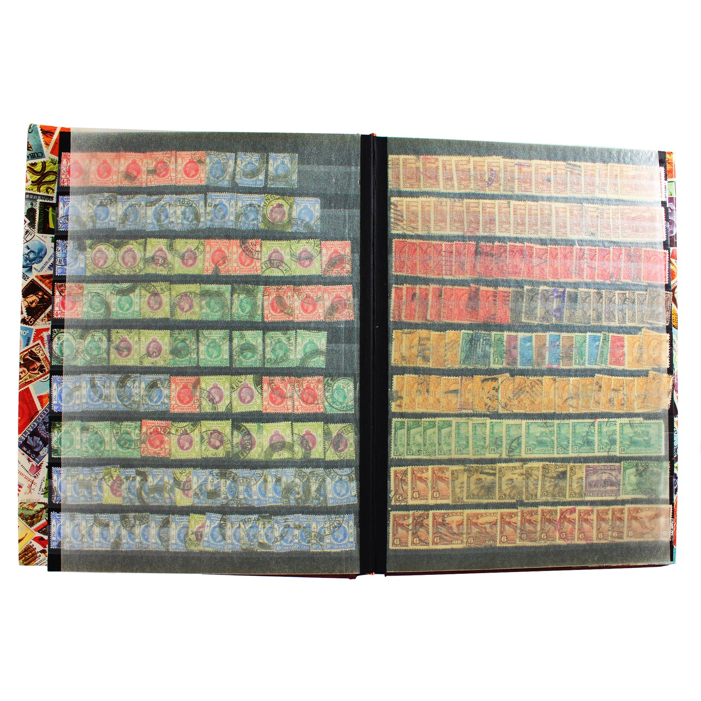 500+ Canada Stamps in original Fil-I-Safe Stamp Album (Small Rip on Cover)