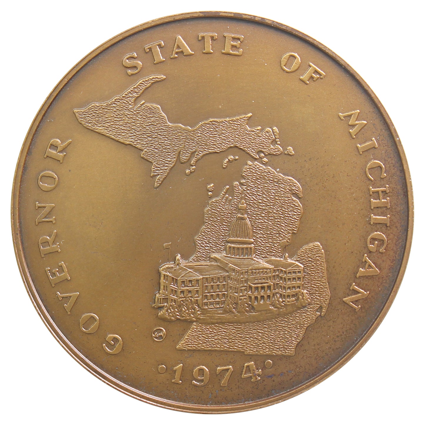 1974 William G. Milliken - State of Michigan Governor Medallion