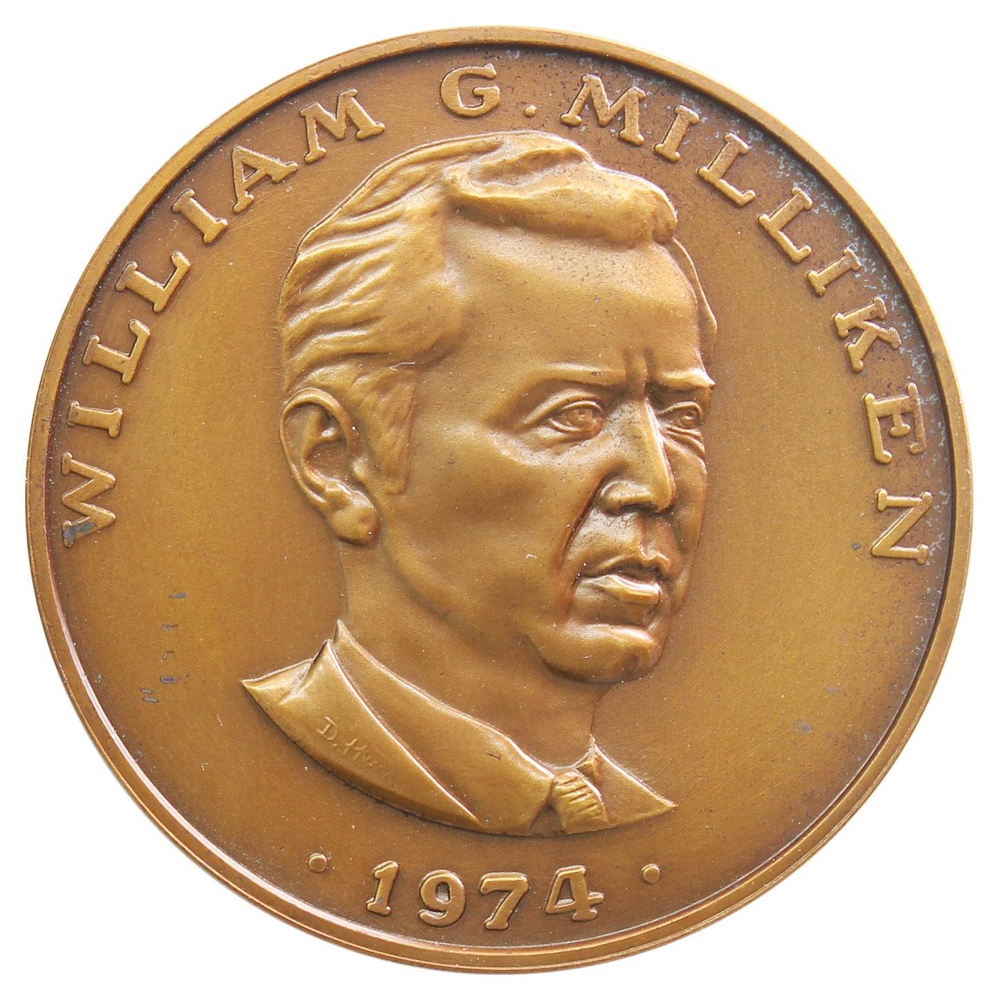 1974 William G. Milliken - State of Michigan Governor Medallion