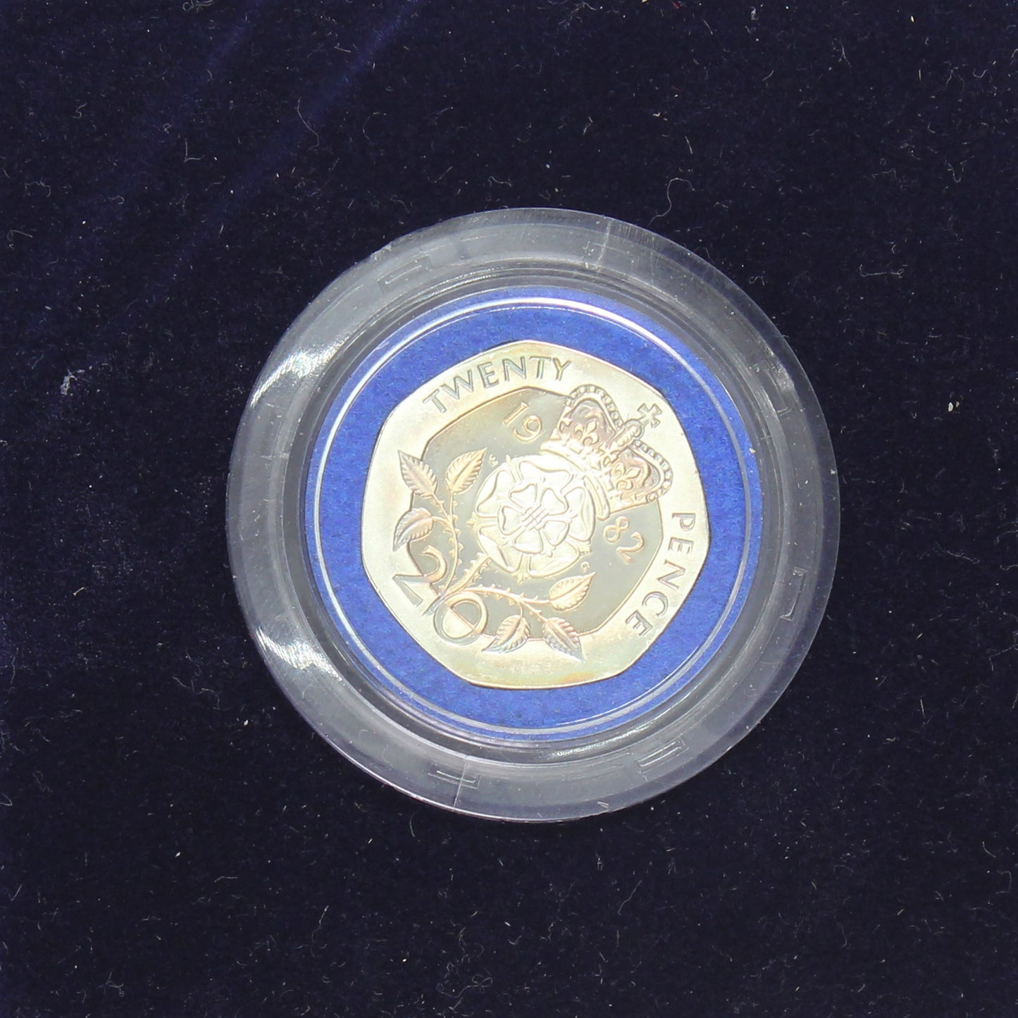 1982 UK Sterling Silver Proof Piedfort 20 Pence (Toned)
