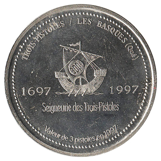 1997 Trois-Pistoles, QC $1 Trade Token-The Tercenenary of Trois-Pistoles