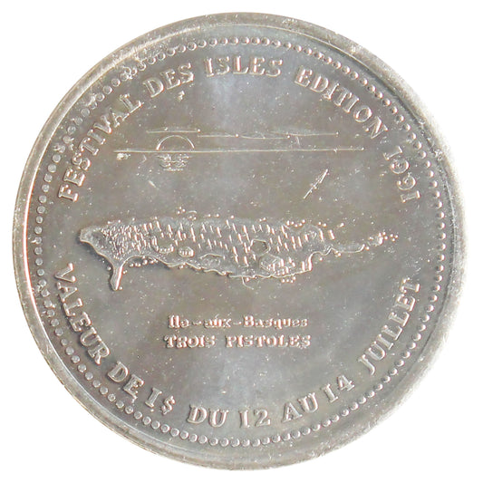 1991 Trois Pistoles, QC $1 Trade Token -Basque Island