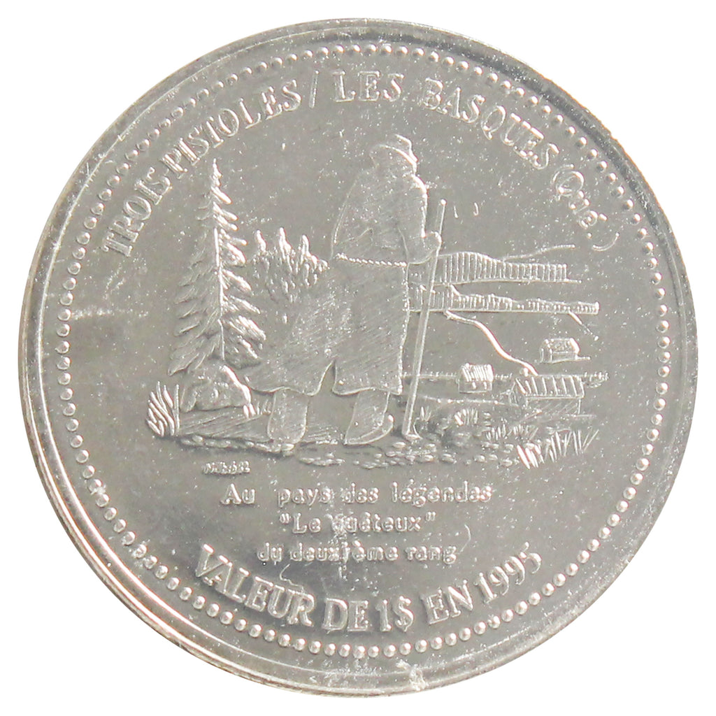 1995 Trois Pistoles, QC $1 Trade Token - The Legend of the "Beggar"