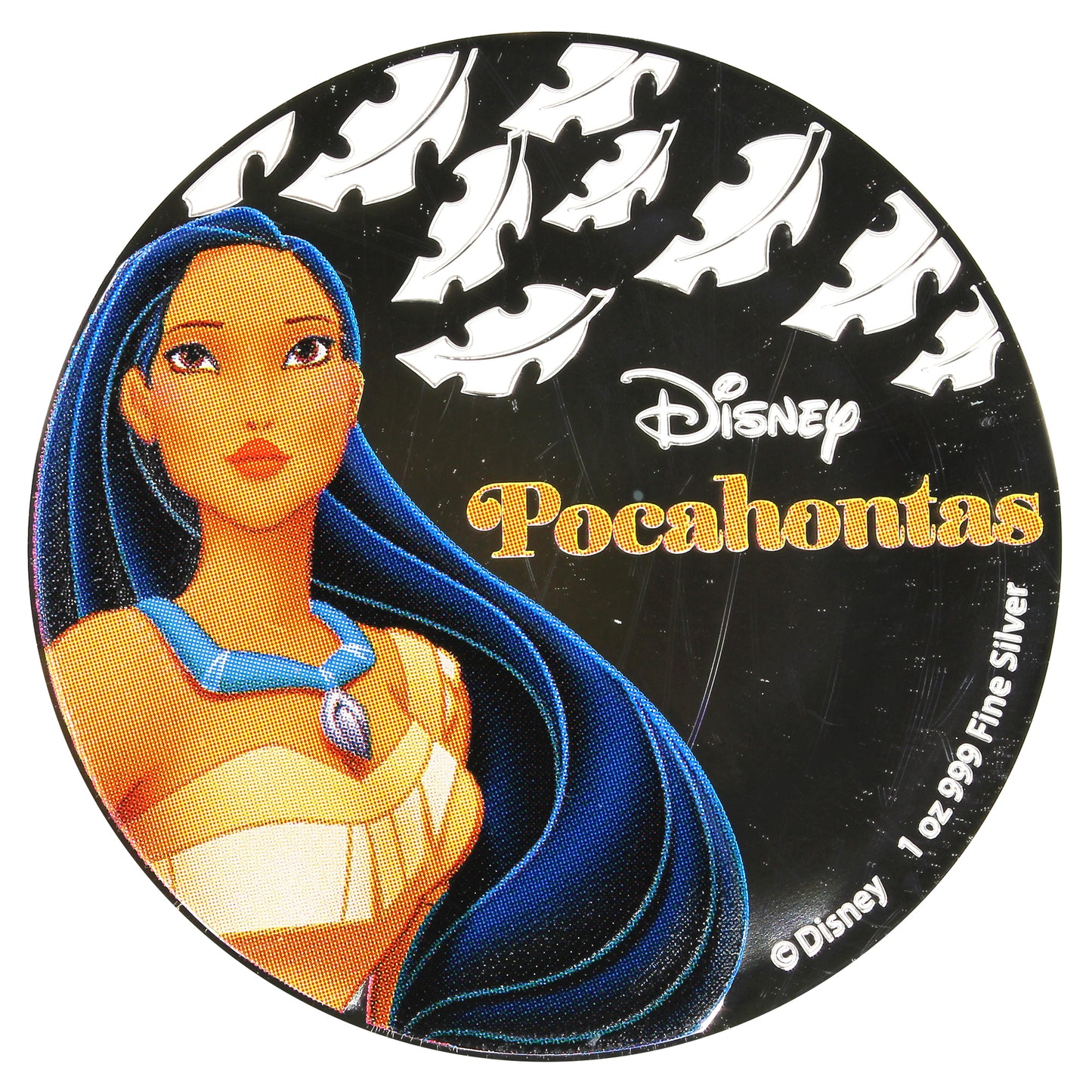 2016 Niue $2 Disney Princesses - Pocahontas 1oz. .999 Fine Silver Coin (No Tax)