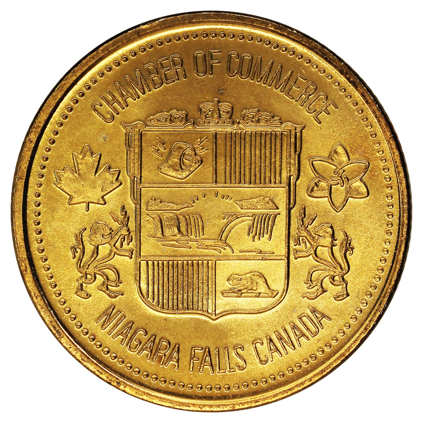Niagara Falls, ON Chamber of Commerce Gold Plated Token