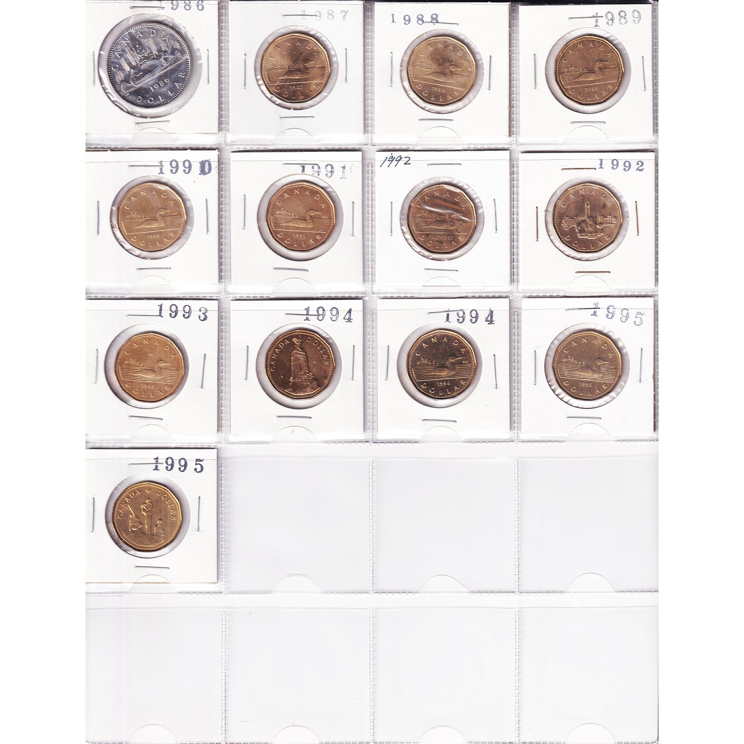 1968-1998 Canada 50-cents and Dollar Collection in Binder