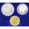 1980 Netherlands Inauguration of Beatrix 3-Coin Set in Case (Impaired)
