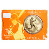 2000 Sydney, Australia $5 Olympics Softball Coin In Card (Wear)