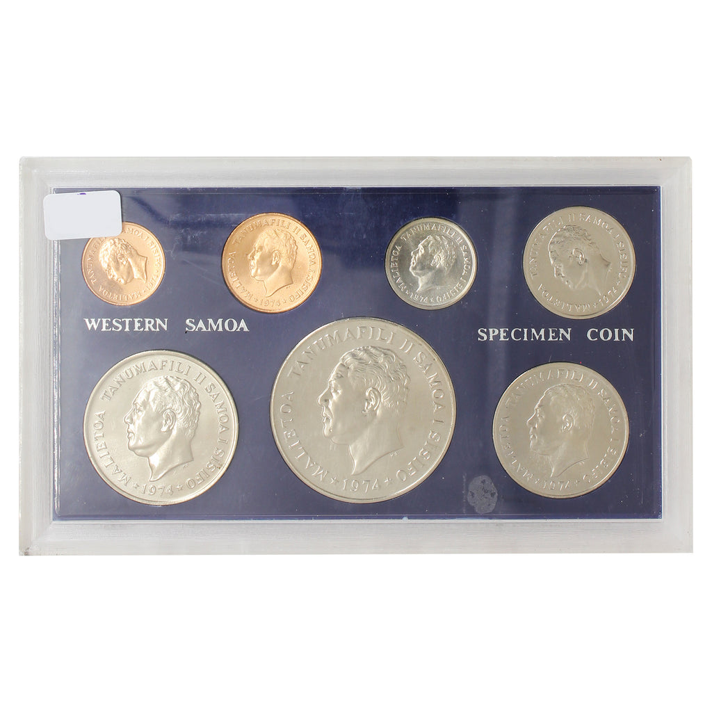 1974 Western Samoa 7-Coin Specimen Set (Impaired)