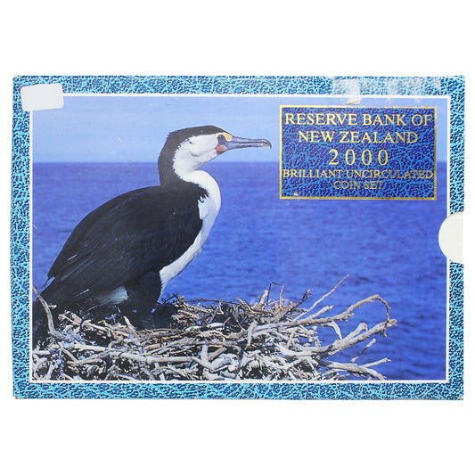2000 New Zealand Brilliant Uncirculated 7-coin Set in Folder (Impaired)