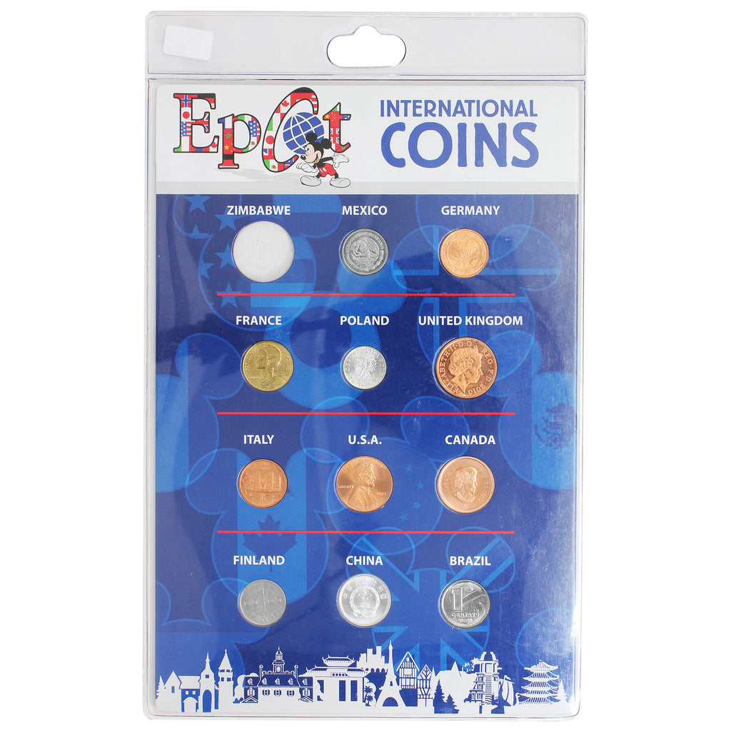 Disney Epcot International 9-coin Collection 2nd Edition (Light Toning)