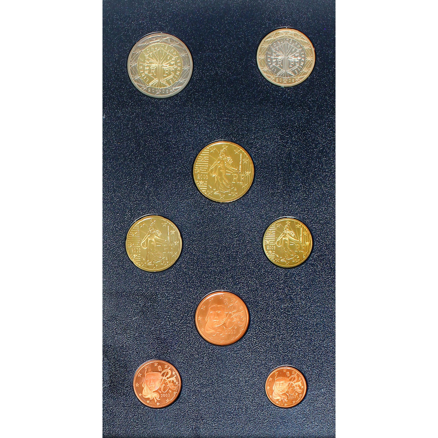 2003 France 8-Coin Proof Set (Impaired)