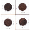 Lot of 4x 1884-1903 Canada 1-cent, All EF, 4Pcs. (Impaired)