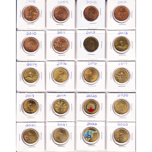 Lot of 47x 1939-2025 Canada Commemorative Dollars, 47Pcs.