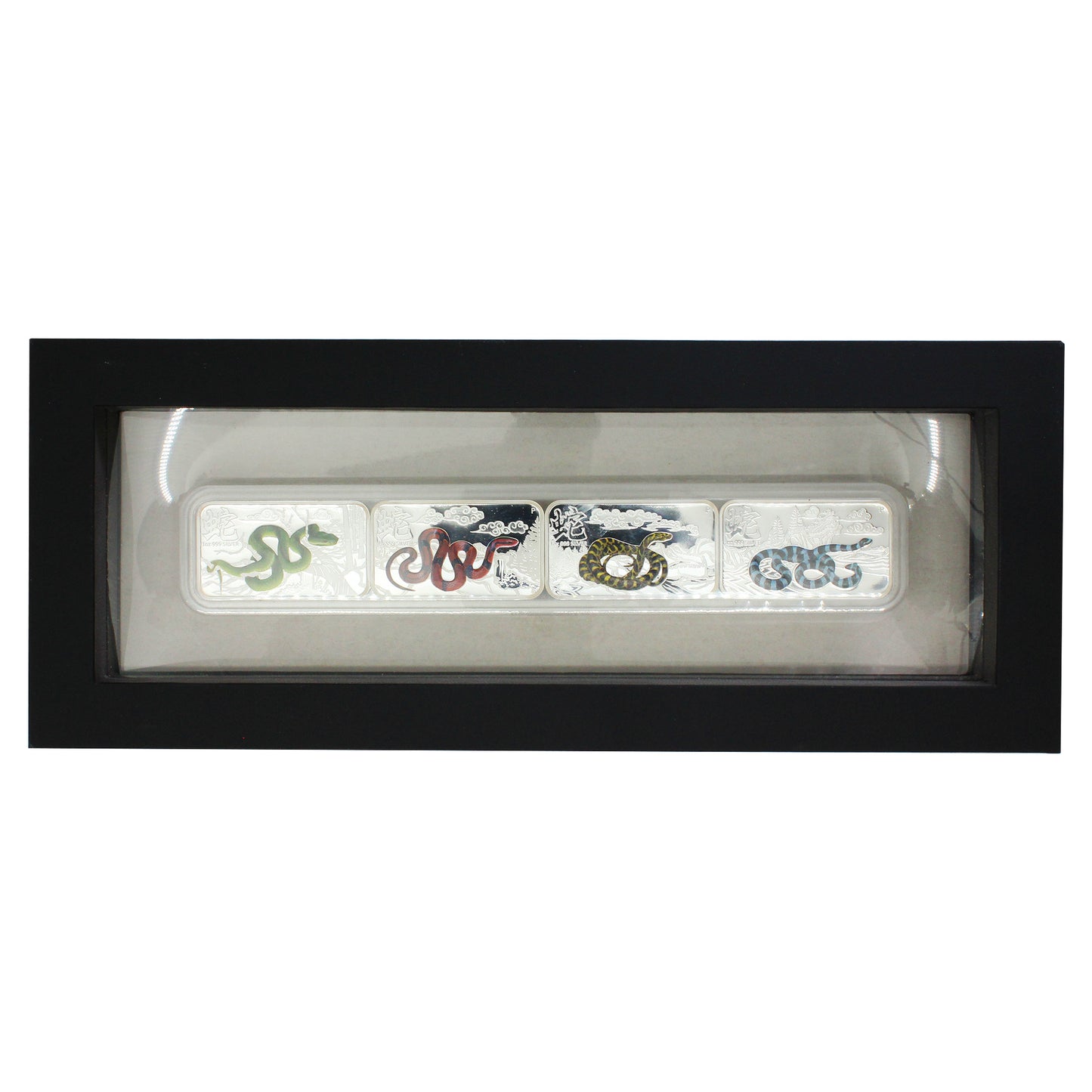 2013 Cook Islands $1 Year of The Snake 1oz Fine Silver 4 Coin Set (No Tax) Impaired
