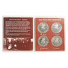 1975 Edmonton AB Klondike Days Trade Dollar 4-coin Mint Set in Folder (Impaired)