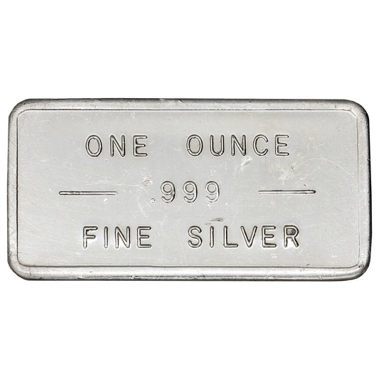 Bache & Company 1oz. Fine Silver Bar (No Tax) Impaired