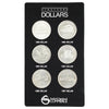 1982-1987 Stratford, Ont. 6-Trade Dollar Token Set in Card (Scratched)