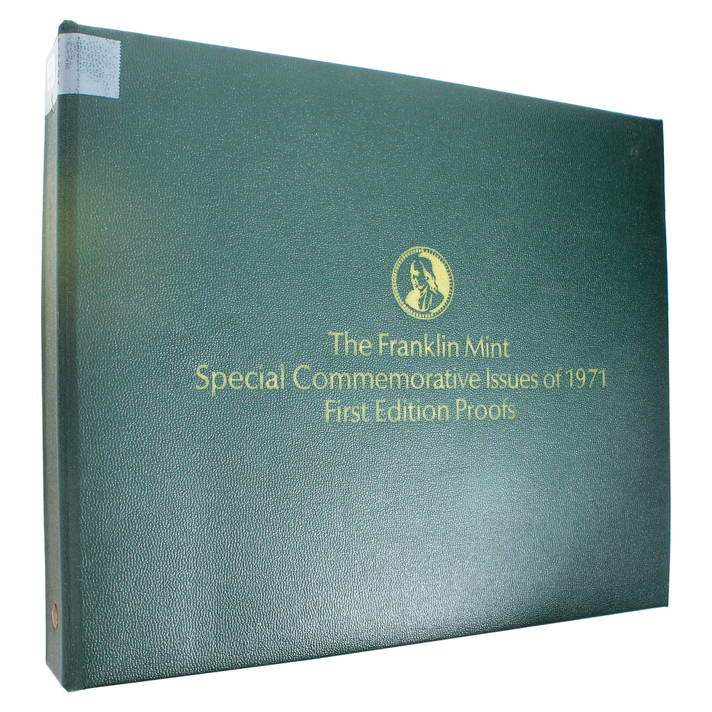 1971 Franklin Mint Special Commemorative First Edition Bronze Proof Medallions in Album