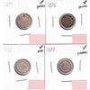Lot of 4x 1896-1901 Canada 5-cents, All VF, 4Pcs. (Impaired)