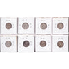 Lot of 8x 1874H-1898 Canada 10-cents, All G, 8Pcs. (Impaired)