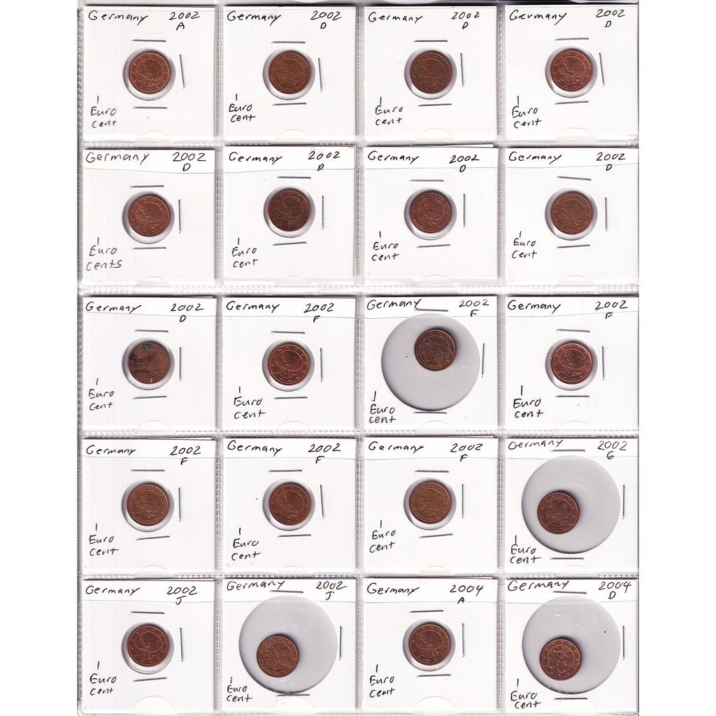Lot of 140x 2002-2022 Germany Decimal Coins, 140Pcs. (Sold As Is)