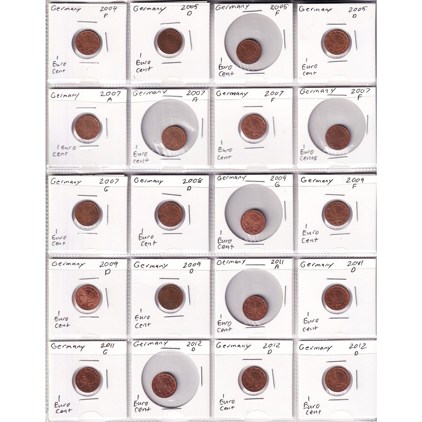 Lot of 140x 2002-2022 Germany Decimal Coins, 140Pcs. (Sold As Is)