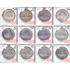 Lot of 12x 1935-1952 Canada Dollar, G to UNC+, 12Pcs. (Impaired)