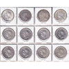Lot of 12x 1935-1952 Canada Dollar, G to UNC+, 12Pcs. (Impaired)