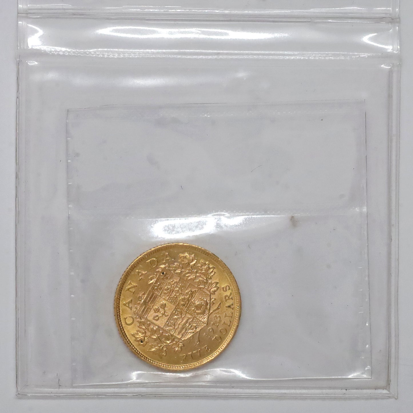 1913 Canada $5 Gold ICCS Certified VF30